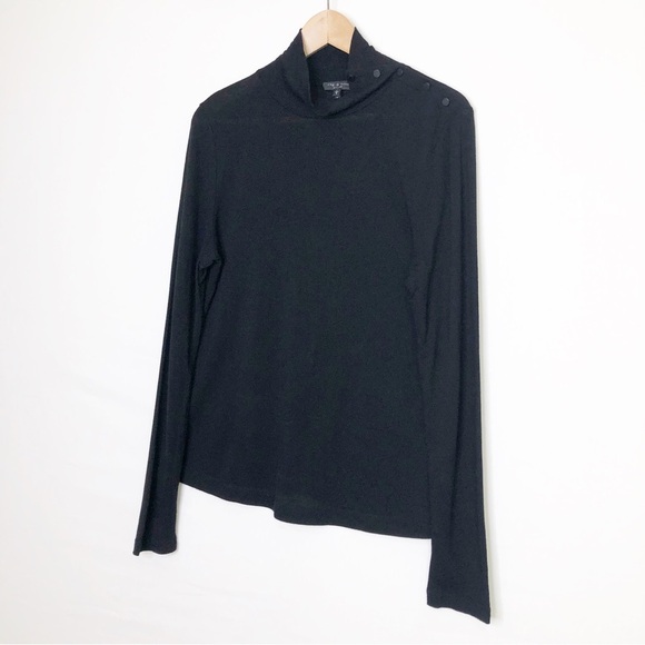 Rag & Bone black turtle neck lightweight top - Picture 8 of 9